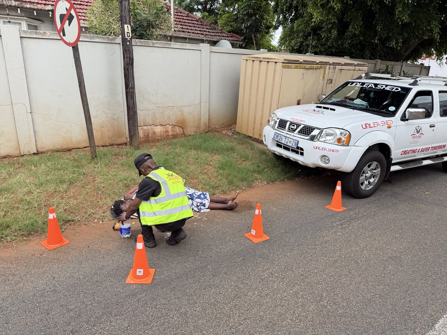 Unleashed Security emergency support vehicle on scene